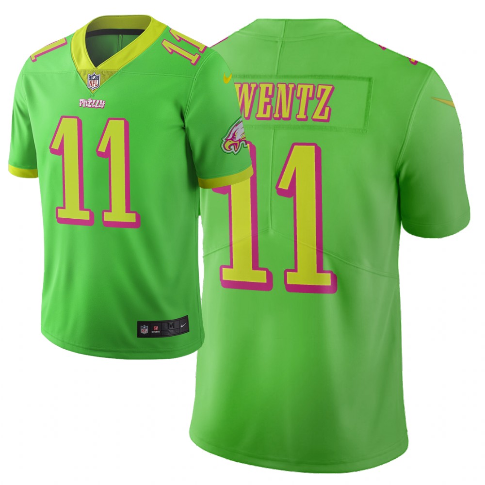 Men Nike NFL Philadelphia Eagles #11 carson wentz Limited city edition green jersey->dallas cowboys->NFL Jersey